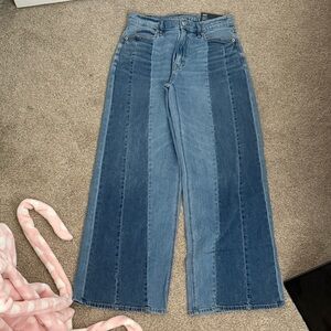 NWT American Eagle Outfitters dreamy drape ultra wide leg baggy jeans size 00 24